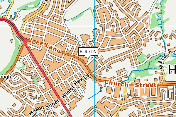 BL6 7DN map - OS VectorMap District (Ordnance Survey)