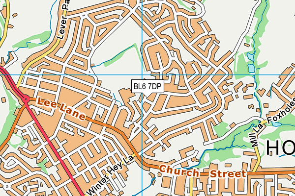 BL6 7DP map - OS VectorMap District (Ordnance Survey)
