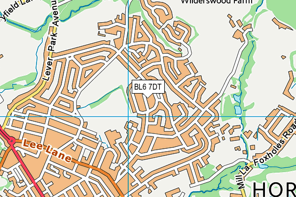 BL6 7DT map - OS VectorMap District (Ordnance Survey)