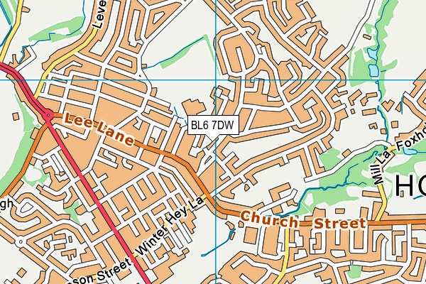 BL6 7DW map - OS VectorMap District (Ordnance Survey)