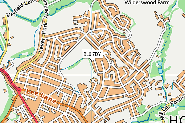 BL6 7DY map - OS VectorMap District (Ordnance Survey)