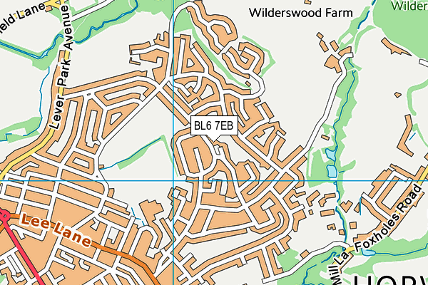 BL6 7EB map - OS VectorMap District (Ordnance Survey)