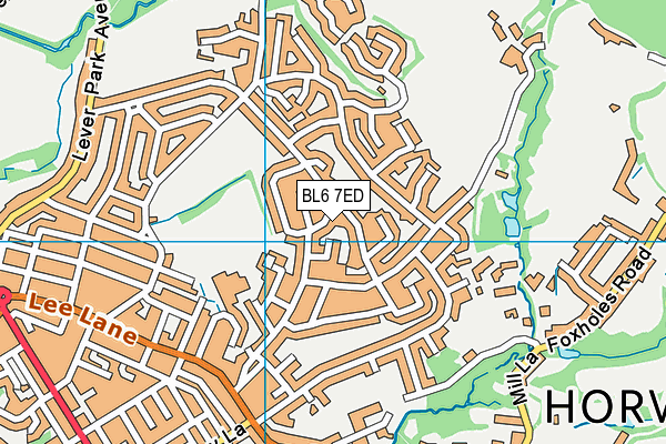 BL6 7ED map - OS VectorMap District (Ordnance Survey)