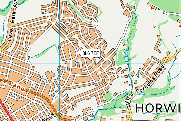 BL6 7EF map - OS VectorMap District (Ordnance Survey)