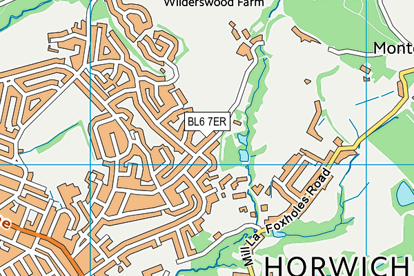 BL6 7ER map - OS VectorMap District (Ordnance Survey)