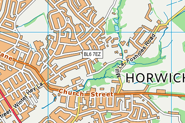 BL6 7EZ map - OS VectorMap District (Ordnance Survey)