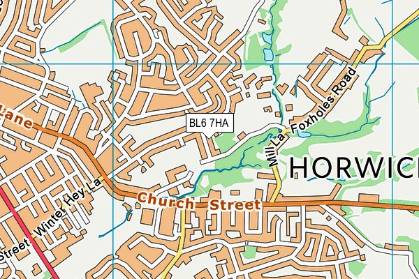 BL6 7HA map - OS VectorMap District (Ordnance Survey)