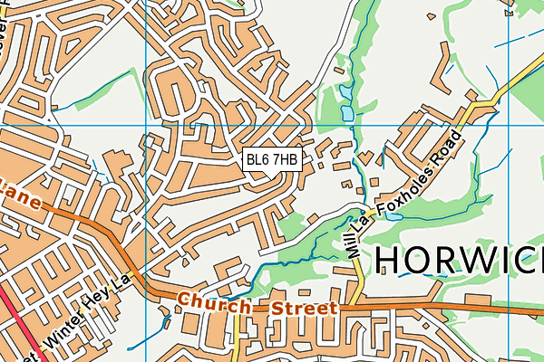 BL6 7HB map - OS VectorMap District (Ordnance Survey)