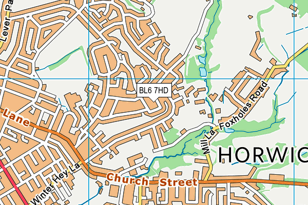 BL6 7HD map - OS VectorMap District (Ordnance Survey)