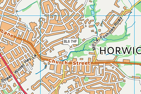 BL6 7HF map - OS VectorMap District (Ordnance Survey)