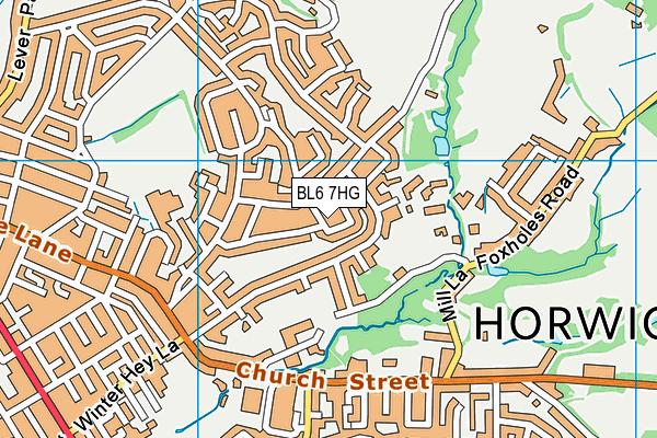 BL6 7HG map - OS VectorMap District (Ordnance Survey)