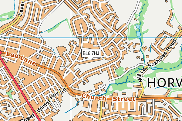 BL6 7HJ map - OS VectorMap District (Ordnance Survey)