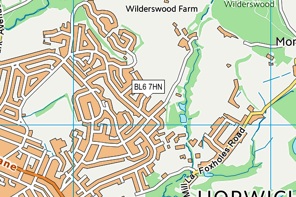BL6 7HN map - OS VectorMap District (Ordnance Survey)