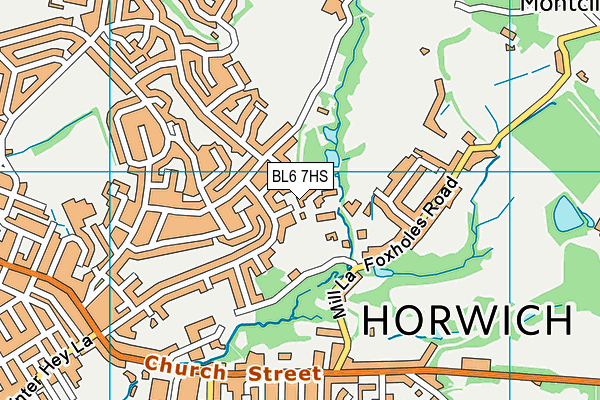 BL6 7HS map - OS VectorMap District (Ordnance Survey)