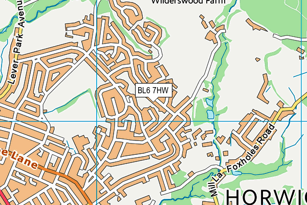 BL6 7HW map - OS VectorMap District (Ordnance Survey)