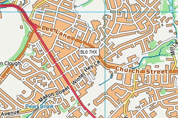 BL6 7HX map - OS VectorMap District (Ordnance Survey)