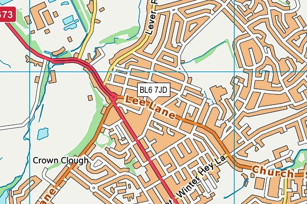 BL6 7JD map - OS VectorMap District (Ordnance Survey)