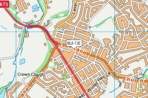 BL6 7JE map - OS VectorMap District (Ordnance Survey)