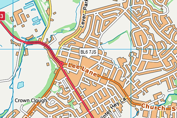 BL6 7JS map - OS VectorMap District (Ordnance Survey)