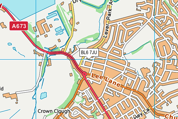 BL6 7JU map - OS VectorMap District (Ordnance Survey)