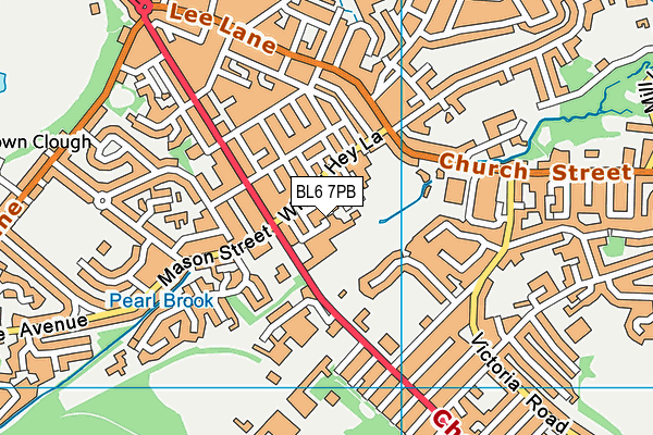 BL6 7PB map - OS VectorMap District (Ordnance Survey)