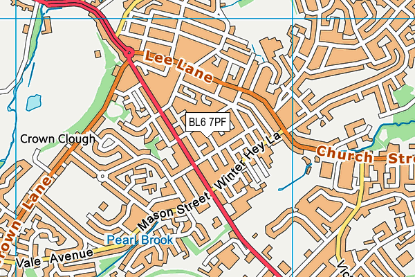 BL6 7PF map - OS VectorMap District (Ordnance Survey)