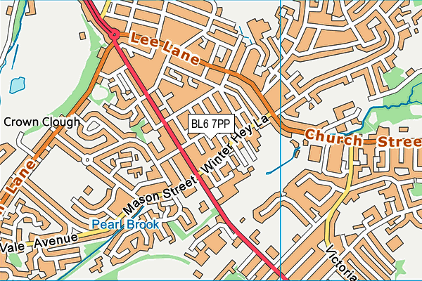 BL6 7PP map - OS VectorMap District (Ordnance Survey)