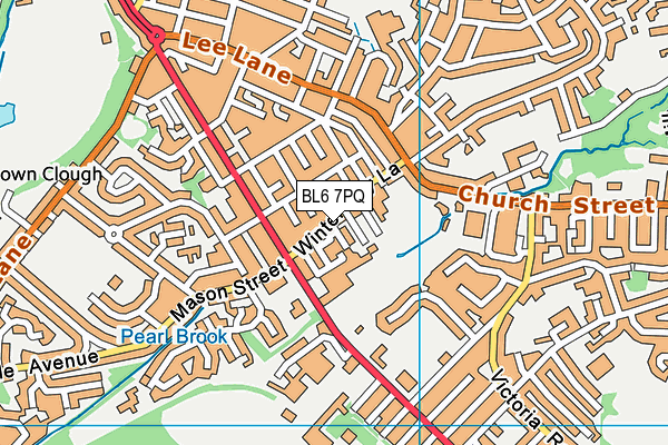 BL6 7PQ map - OS VectorMap District (Ordnance Survey)