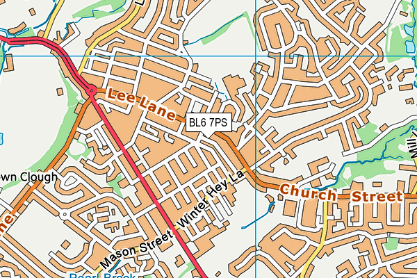 BL6 7PS map - OS VectorMap District (Ordnance Survey)