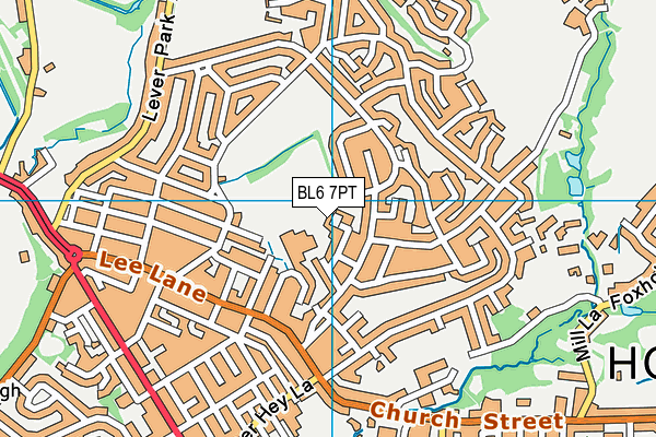 BL6 7PT map - OS VectorMap District (Ordnance Survey)