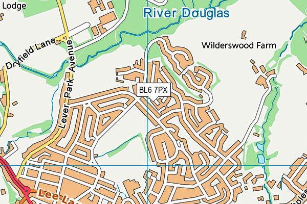 BL6 7PX map - OS VectorMap District (Ordnance Survey)