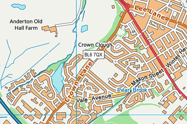 BL6 7QX map - OS VectorMap District (Ordnance Survey)