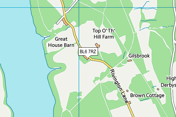 BL6 7RZ map - OS VectorMap District (Ordnance Survey)