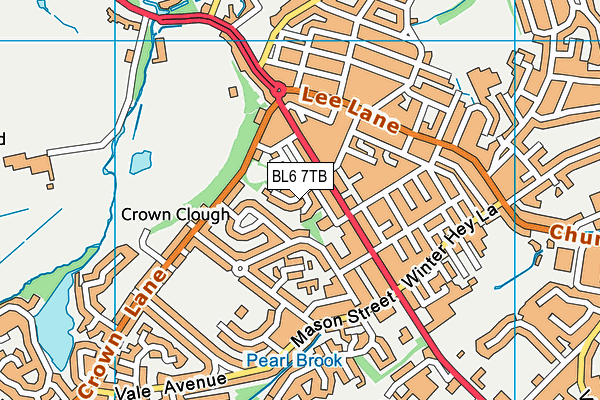 BL6 7TB map - OS VectorMap District (Ordnance Survey)