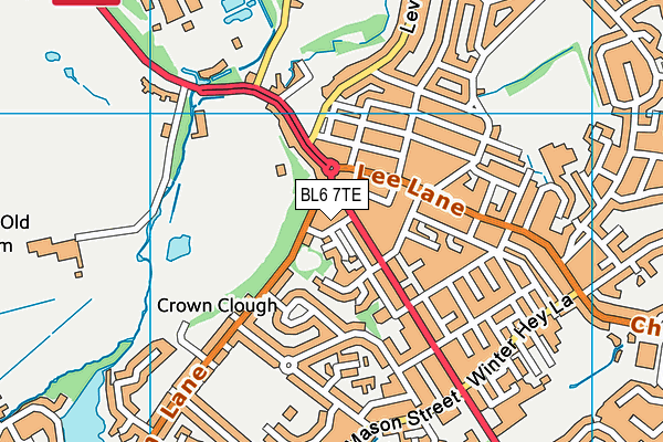 BL6 7TE map - OS VectorMap District (Ordnance Survey)