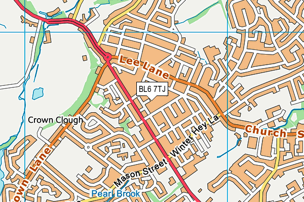 BL6 7TJ map - OS VectorMap District (Ordnance Survey)