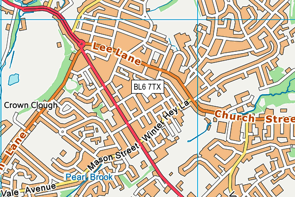 BL6 7TX map - OS VectorMap District (Ordnance Survey)