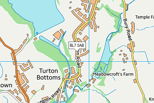 BL7 0AB map - OS VectorMap District (Ordnance Survey)