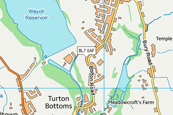 BL7 0AF map - OS VectorMap District (Ordnance Survey)