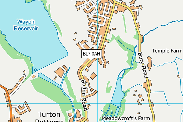 Turton and Edgworth CofE/Methodist Controlled Primary School map (BL7 0AH) - OS VectorMap District (Ordnance Survey)