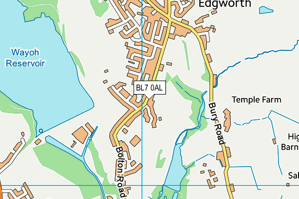 BL7 0AL map - OS VectorMap District (Ordnance Survey)