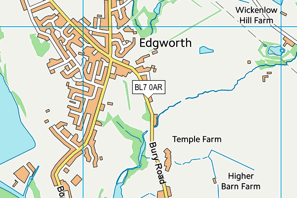 BL7 0AR map - OS VectorMap District (Ordnance Survey)