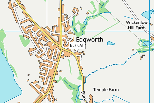 BL7 0AT map - OS VectorMap District (Ordnance Survey)