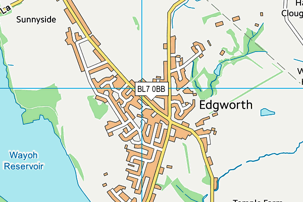 Map of EDGWORTH STORES & P.O. LIMITED at district scale