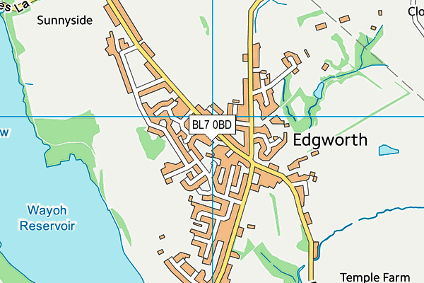 BL7 0BD map - OS VectorMap District (Ordnance Survey)