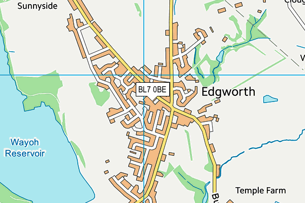 BL7 0BE map - OS VectorMap District (Ordnance Survey)