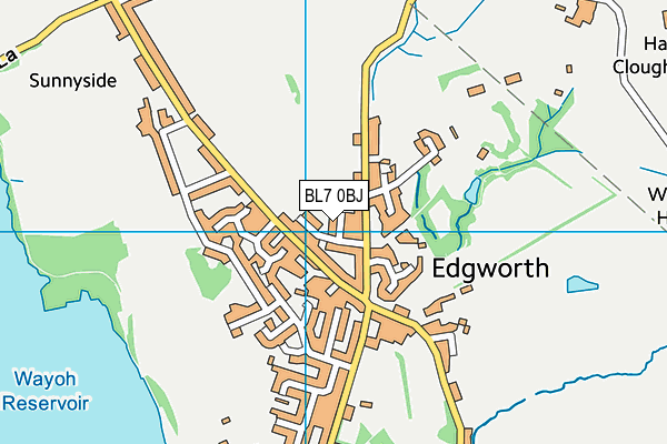 BL7 0BJ map - OS VectorMap District (Ordnance Survey)