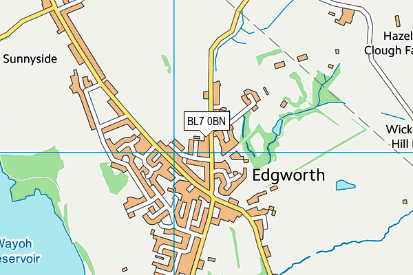 BL7 0BN map - OS VectorMap District (Ordnance Survey)