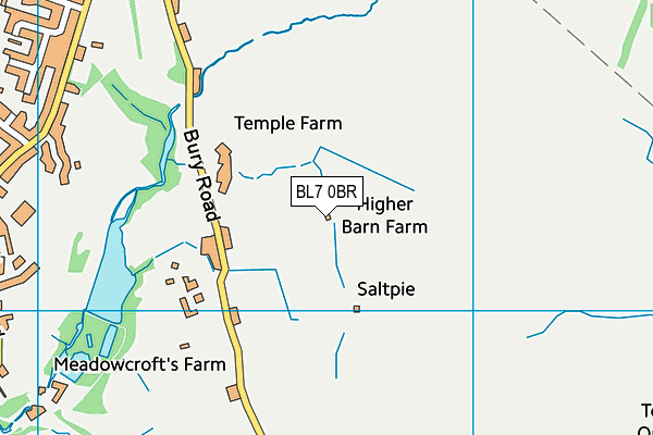 BL7 0BR map - OS VectorMap District (Ordnance Survey)