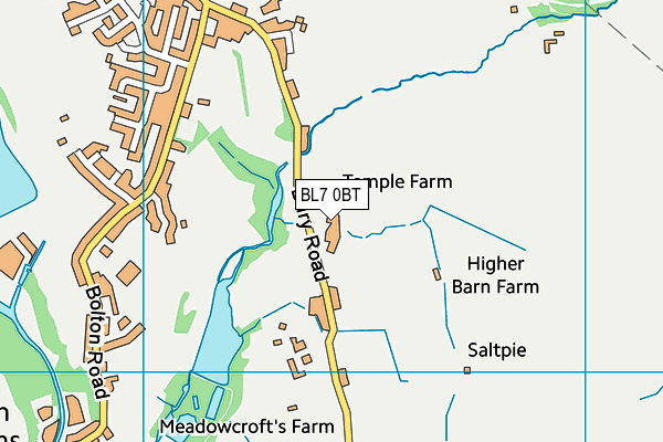 BL7 0BT map - OS VectorMap District (Ordnance Survey)